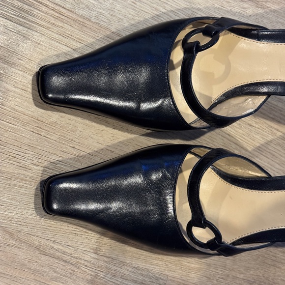 Nordstrom vintage Black slip on kitten heels - Picture 7 of 7